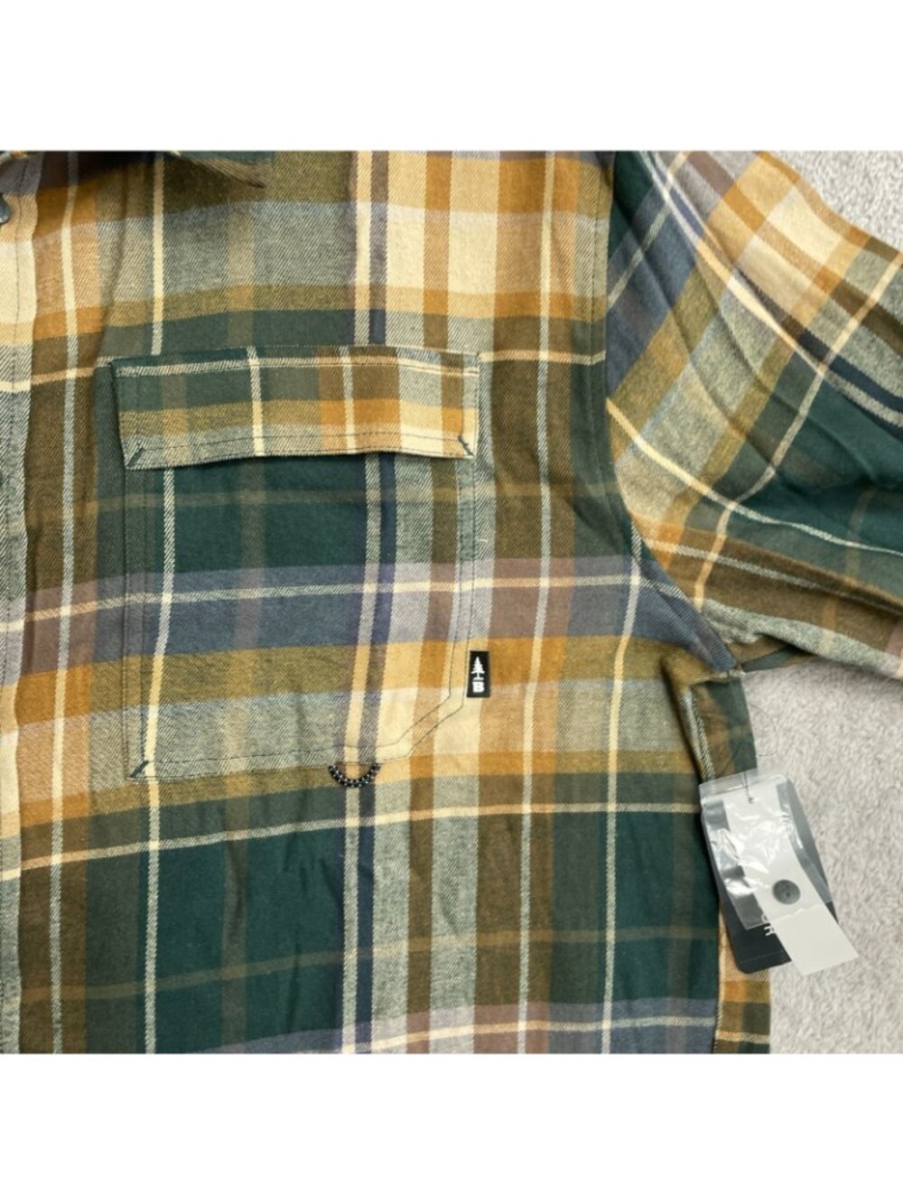 NWT Bass Outdoor Men's XL Stretch Flannel Plaid Button up Shirt Outdoor J2038 - Picture 12 of 14